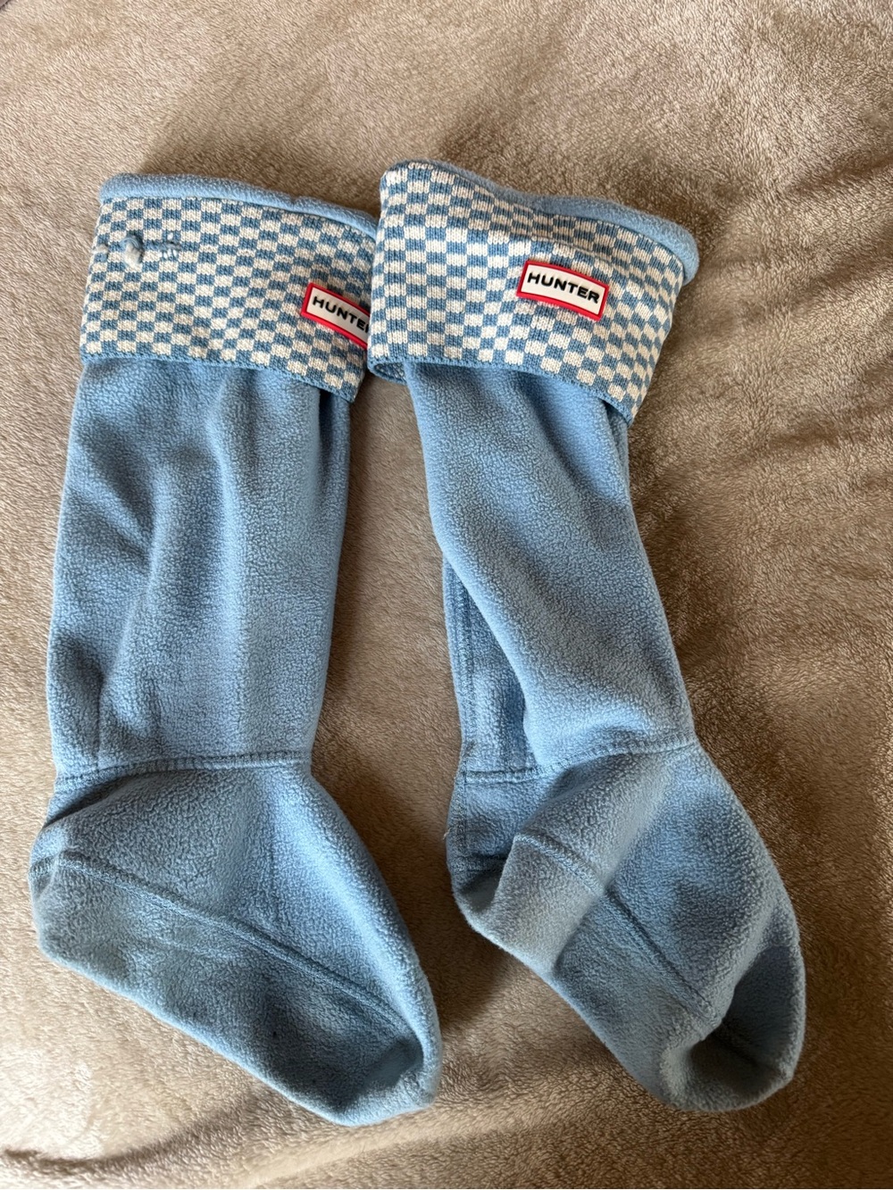 Blue Checkered Hunter Boot Inserts